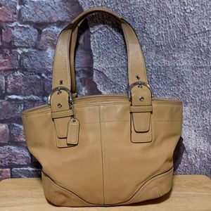 SOLD*** Authentic Coach Caramel Leather Hobo handbag #9544